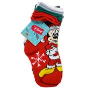Wholesale - 5pk MICKEY MOUSE MERRY MERRY CREW SOCKS SIZE 4-6, UPC: 193159222581